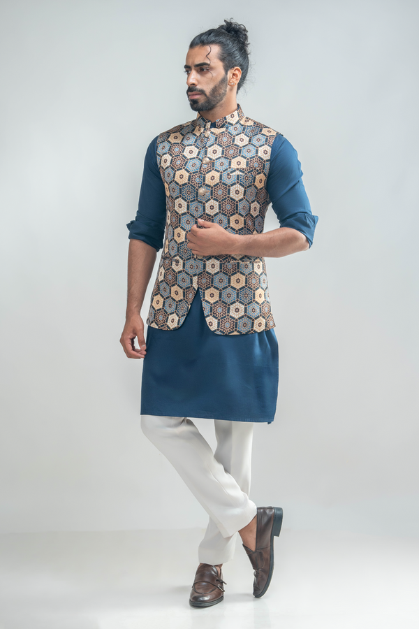 Honeycomb Printed Bundi